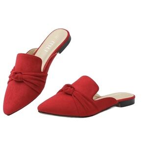 Musshoe Red Knot Casual Pointed Toe Mules